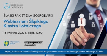 webinarium Śląskiego Klastra Lotniczego "Śląski Pakiet dla Gospodarki"